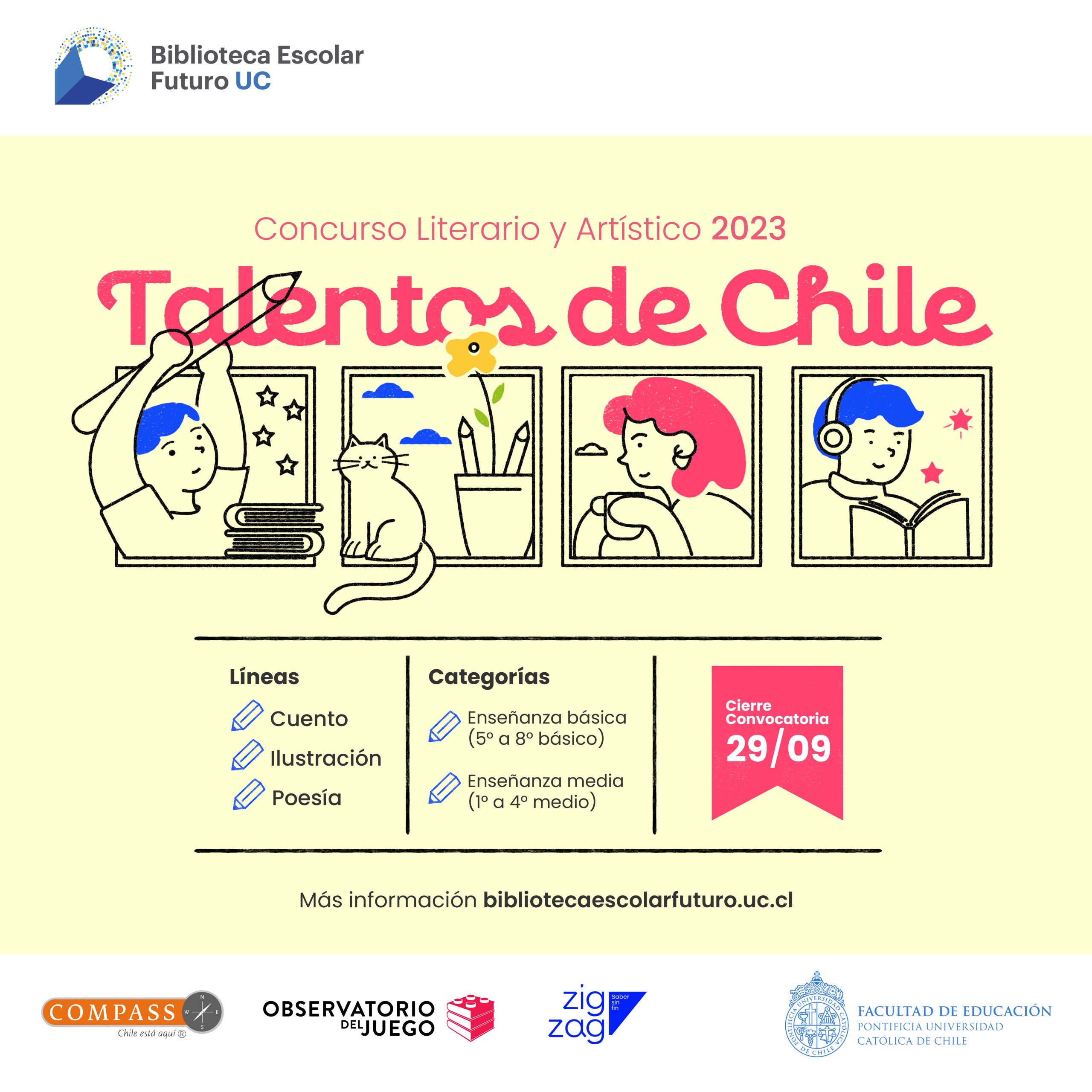 Concurso Literario y Artístico «Talentos de Chile»  de Biblioteca Escolar Futuro